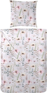 Primera Bio Renforce Bettwäsche 135x200 Blumenwiese Sommer grün gelb B123007-64