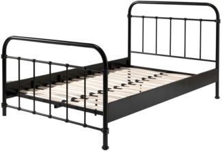 Metallbett Karlyn 210x129x111 Einzelbett Metall Schwarz