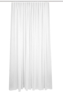 HOME WOHNIDEEN Vorhang 41100 Fertigstore CROSTA, uni Leinenstruktur, transparent, Faltenband (1 St), 100% Polyester