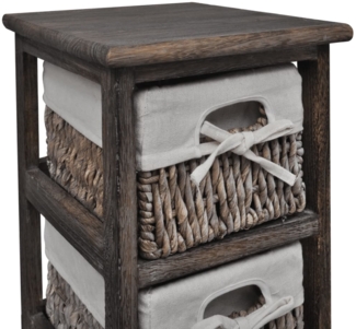 vidaXL Korbregal Holz mit 5 Körben Braun 240801