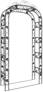 vidaXL Gartenbogen Schwarz 116x45x240 cm Stahl 319350