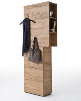 Garderobenpaneel Victoria 3 Eiche 70/55 x 190 x 29 cm Wandpaneel Garderobe