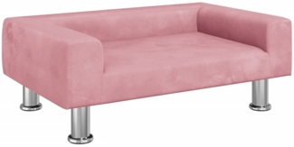vidaXL Kindersofa Rosa 70x45x26,5 cm Samt 3196332