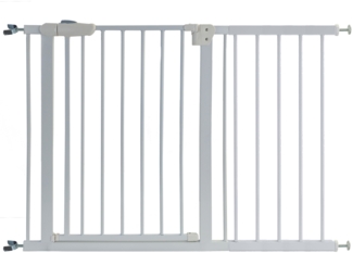 Treppenschutzgitter Absperrgitter weiß ohne Bohren für Sprossen 116-127cm