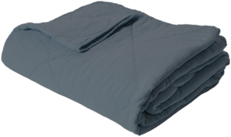 Decke Überwurf 100% Baumwolle 140 x 200 cm Skandinavisch Dunkelblau