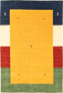 Morgenland Gabbeh Teppich - Indus - Mirage - rechteckig - 350 x 250 - Gold