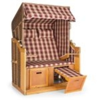 Hiddensee Strandkorb XL 2-Sitzer Volllieger blau / weiß gestreift Blau