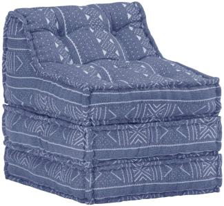 vidaXL Modularer Pouf Indigo Stoff 287716