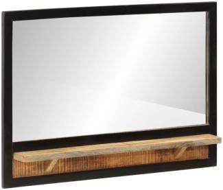 vidaXL Spiegel mit Ablage 80x8x55 cm Glas und Massivholz Mango 358579