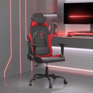 vidaXL Gaming-Stuhl mit Massagefunktion Schwarz und Rot Kunstleder 345400