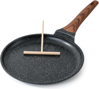 Crêpepfanne Antihaft 26cm Dosa Pfanne Teigverteiler Granitbeschichtung