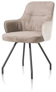 2er Set BRENDON Armlehnstuhl braun