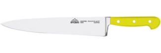 STUBAI Kochmesser geschmiedet, breite Form, Klingenlänge: 260 mm, gelb