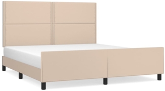 vidaXL Bettgestell mit Kopfteil Cappuccino-Braun 180x200 cm Kunstleder [3125529]