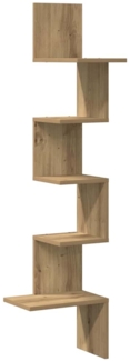 vidaXL Wand-Eckregal Artisan-Eiche 32x32x127,5 cm Holzwerkstoff 860525