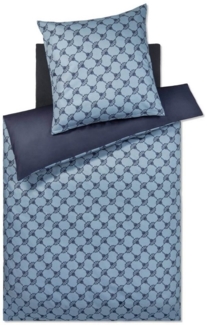 JOOP! Bettwäsche Cornflower Double 4083 23 Deep Ocean Mako Satin 135 x 200 + 80 x 80 cm