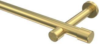 Gardinenstangen-Set Prestige Santo 100 cm, 1-läufig (ohne Ringe), 20 mm Ø Messing-Optik