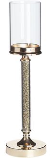 Kerzenständer ABBEVILLE Glas 48 cm Gold
