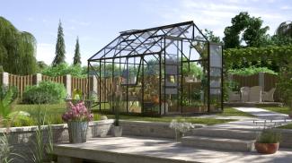 Vitavia Gewächshaus "Jupiter 8300", schwarz, 8,3 m²,3 mm ESG