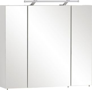 Schildmeyer Spiegelschrank 125353, Holzwerkstoff, Weiß, 80 x 75 x 16 cm