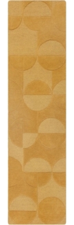 Kadima Design Eleganter Wollteppich "Deben Noah" -, Rutschfest. Farbe: Senfgelb, 60x230 cm