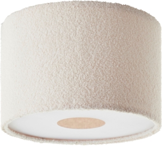 LeGer Home by Lena Gercke Deckenleuchte Debora, ohne Leuchtmittel, Teddy-Stoff, Ø 35 cm, E27, beige