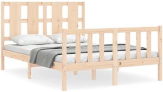vidaXL Massivholzbett ohne Matratze 140x200 cm Kiefernholz 3192231