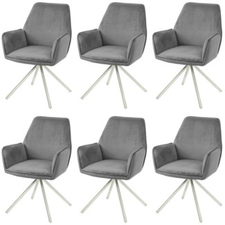 MCW Esszimmerstuhl MCW-G67-6 (Set, 6 St), 6er-Set, Stativgestell, 90° drehbar, Hochwertige Verarbeitung, Modern