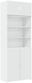 vidaXL Hochschrank Weiß 80x42,5x225 cm Holzwerkstoff 3281343