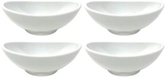 4x Dipschalen Melamin Set Weiß 758 Snackschale Servierschale Klein Mini Saucenschälchen Soja