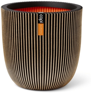 Capi Pflanzgefäß Groove 43x41 cm Schwarz und Golden 445487