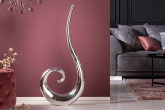 riess-ambiente Bodenvase WAVE XL 106cm silber, Vase · poliert · Dekovase · aus Aluminium