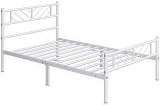 Yaheetech Metallbett Bettgestell 90x190/90x200/140x200cm, Minimalistischer Bettrahmen mit Kopfteil Gästebett mit Lattenrost