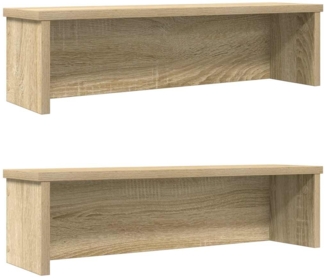 vidaXL Küchenregale Stapelbar 2 Stk. Sonoma-Eiche 60x15x16 cm 860504