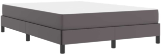 vidaXL Bett mit Matratze Grau 140 x 200 cm Kunstleder 3398636