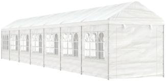 vidaXL Pavillon mit Dach Weiß 15,61x2,28x2,69 m Polyethylen 3155483