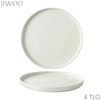 JIWOO Teller 4er,Ø27cm,Frühstücksteller,Salatteller,Steakteller,Dessertteller, (4 St), Keramik