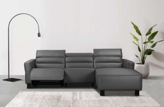 Places of Style Ecksofa Carpari, L-Form, 263 cm, mit manueller o. elektrischer Relaxfunktion, und USB/ Kopfteilverstellg