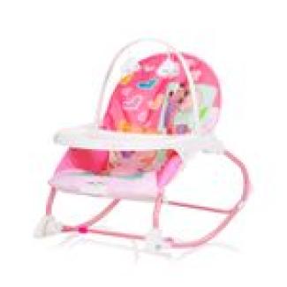 Chipolino Babywippe Enjoy, Stuhl, Schaukelfunktion, Musikfunktion, Spielbogen rosa