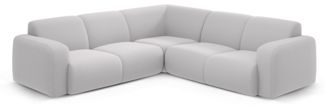 Micadoni Ecksofa Molino 5-Sitzer Boucle Hellgrau
