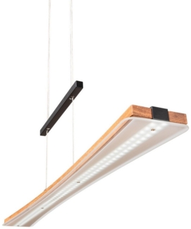 Elobra LED Pendelleuchte PANAMA, 100x165 cm, Eichenholz, Metall, Anpassung der Farbtemperatur, Dimmfunktion, LED fest integriert, Hängeleuchte, Hängelampe