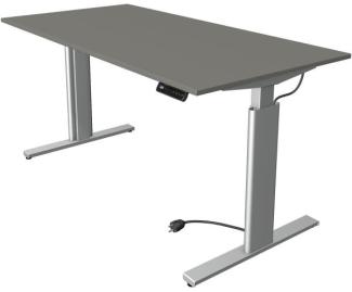 Kerkmann Schreibtisch Sitz-Stehtisch Move 3 silber 160x80x74-120cm elektr. höhenverstellbar grafit