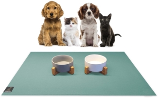 Sanozoo Napfunterlage SANOZOO® - Futtermatte 30x40 cm Petrol, 1-St, für Hunde & Katzen in Eckig, Rund, Halbrund oder Eckrund
