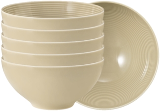 Seltmann Weiden Beat Color Glaze Müslischale ø 15,7 cm 6er Set Sandbeige