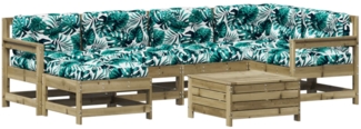 vidaXL 7-tlg. Garten-Lounge-Set mit Kissen Imprägniertes Kiefernholz 3250947