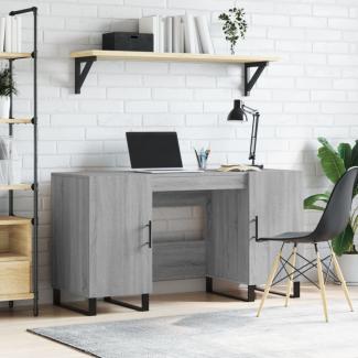 vidaXL Schreibtisch Grau Sonoma 140x50x75 cm Holzwerkstoff 829578