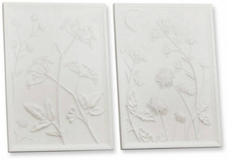 Mirabeau Wanddekoobjekt Bild 2er Set Carrefour weiß