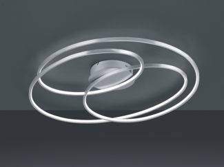 Deckenleuchte Deckenlampe LED Leuchte Gale Nickel matt 50W 3000K Höhe ca. 14. 5 cm