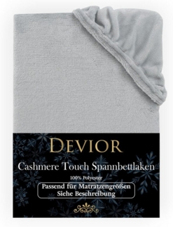 Devior Spannbettlaken Spannbetttuch Cashmere Touch Bettlaken Flausch Warm, Nicki, Gummizug: Rundumgummizug, Matratzen Bezug bis 22cm Matratzenhöhe Kuschelig Flauschig