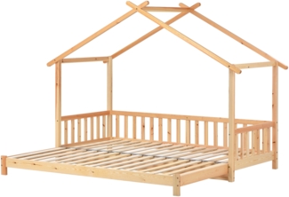 ComfortXL Hausbett-O2210, Massivholz, Holz, 208x182x170cm